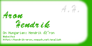 aron hendrik business card